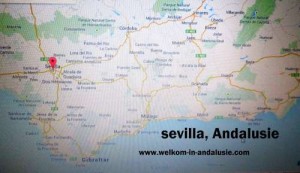 kaart Sevilla, Andalusie