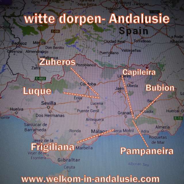 witte dorpen in Andalusie